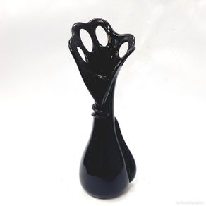 Vintage: Jarrón de cristal negro vintage(9.2)